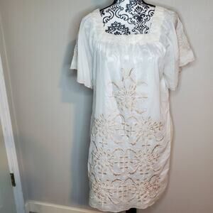 Anthropologie fumblin foe medium women's dress with embroidery new with tags